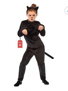 Kids Black Cat Costume with Tail